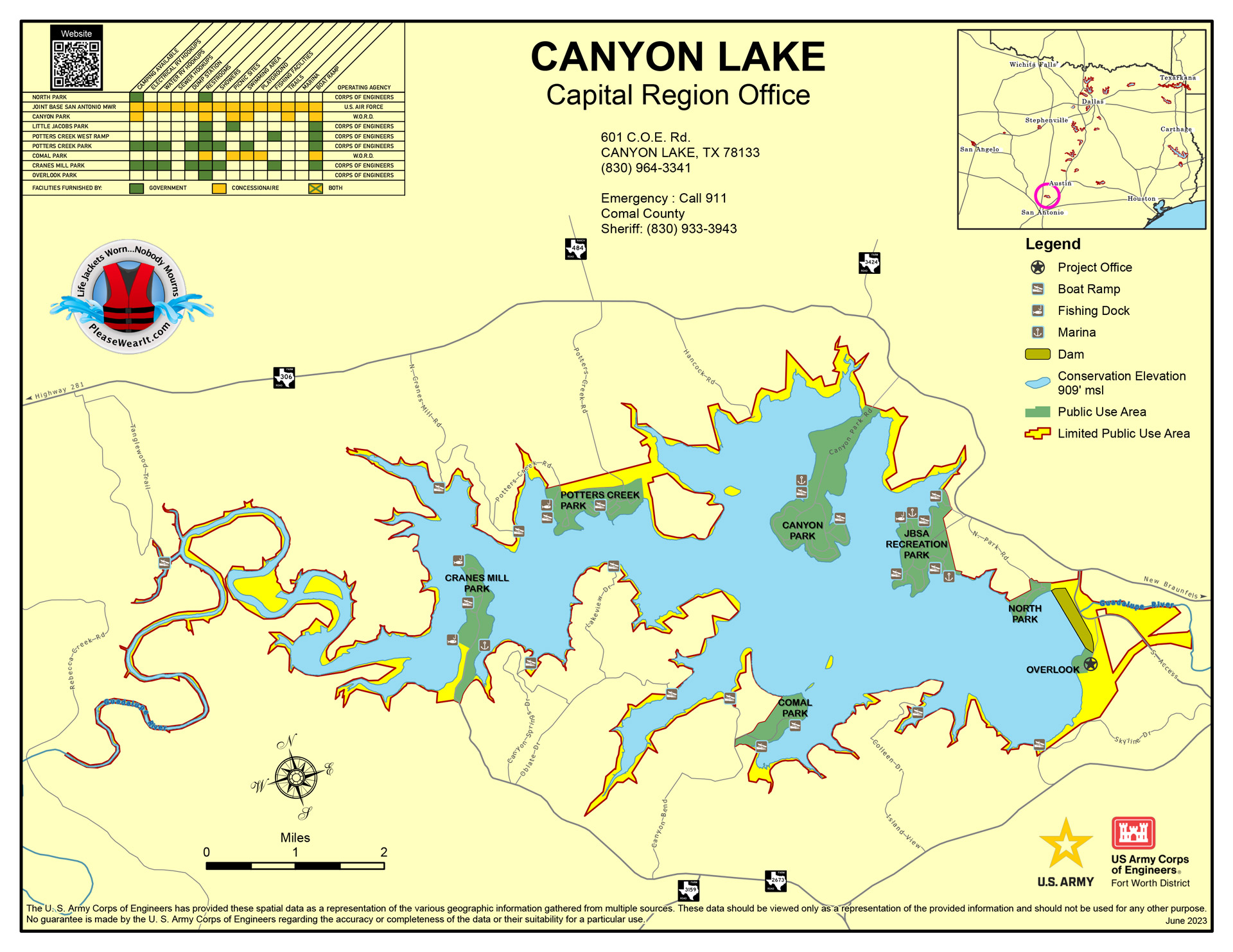 Canyon Lake Map 2023